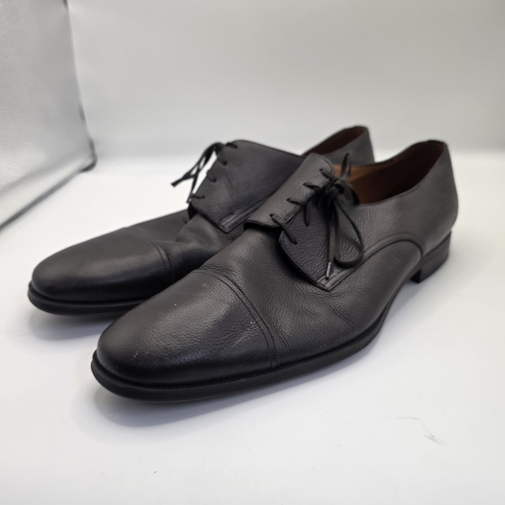 Tayson Mens Black Leather Cap Toe Derby Dress Shoes Size 13 D SKD 91